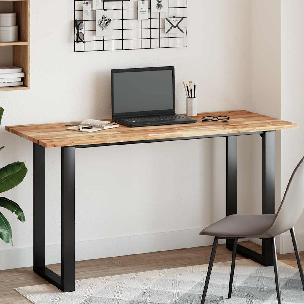 Dessus de table rectangulaire 140x60x2 cm bois massif d'acacia - XIOS