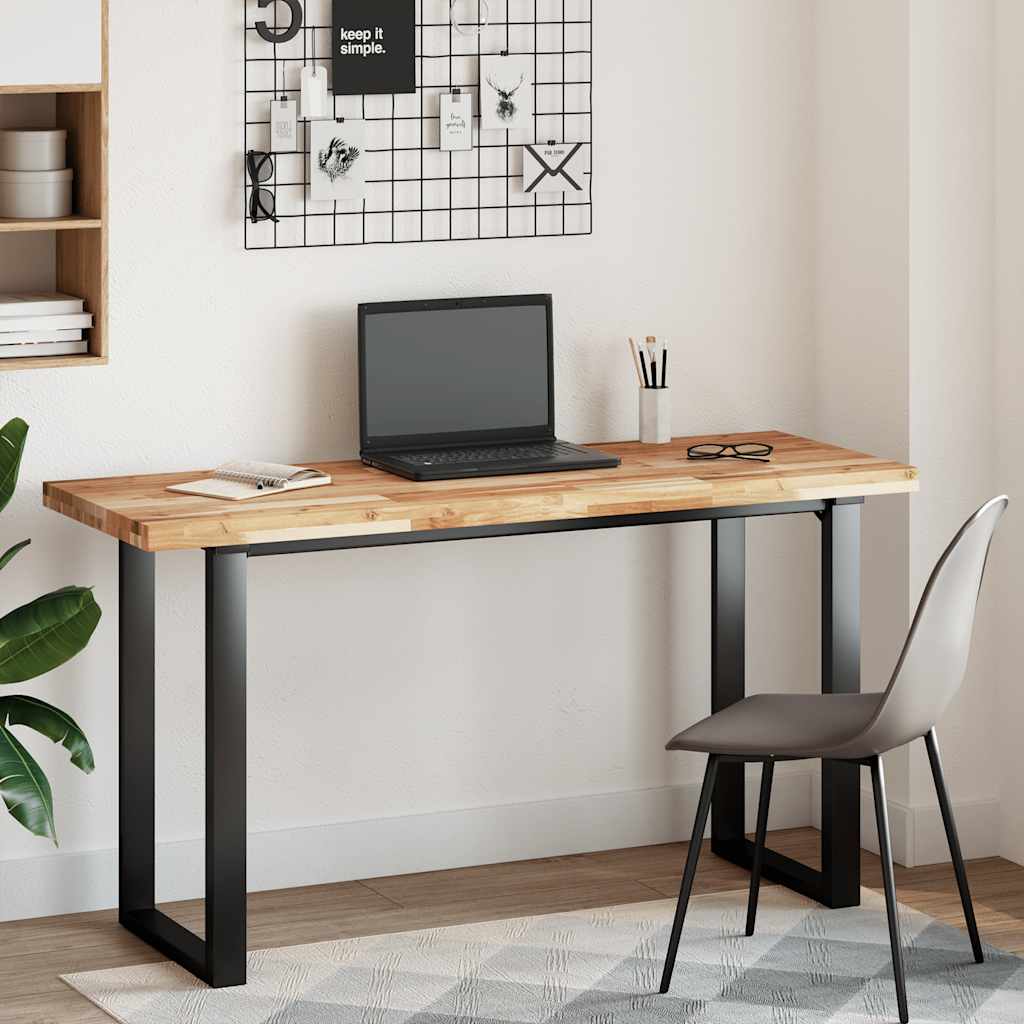 Dessus de table rectangulaire 120x50x4 cm bois massif d'acacia - XIOS