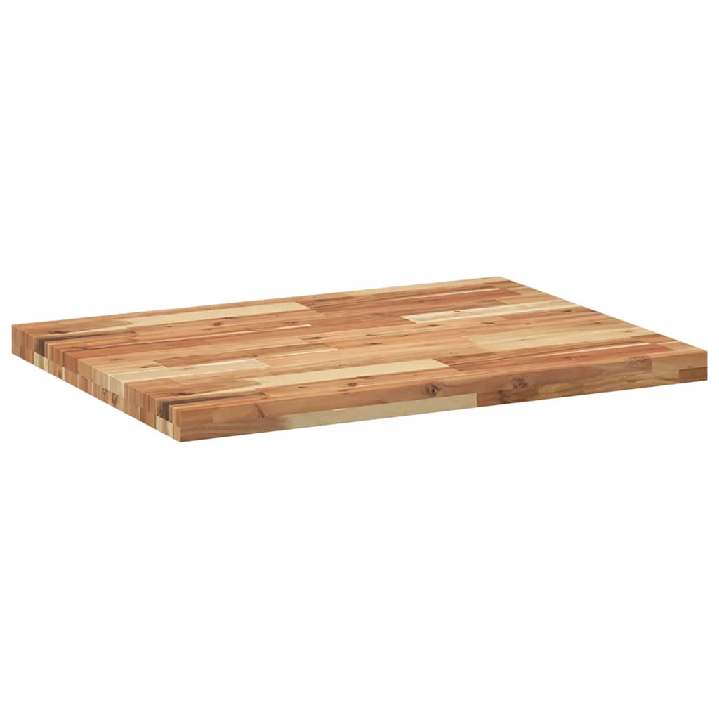 Dessus de table rectangulaire 80x60x4 cm bois massif d'acacia - XIOS