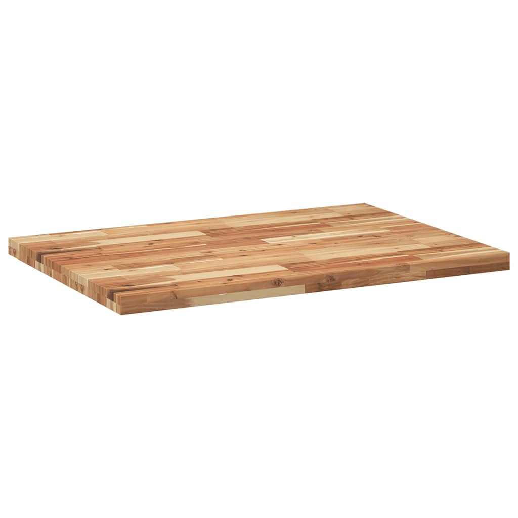 Dessus de table rectangulaire 100x70x4 cm bois massif d'acacia - XIOS