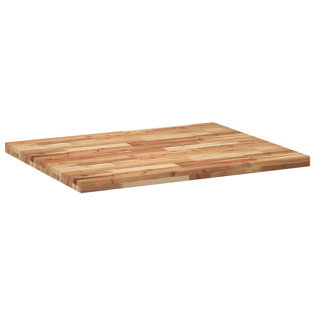Dessus de table rectangulaire 100x80x4 cm bois massif d'acacia - XIOS