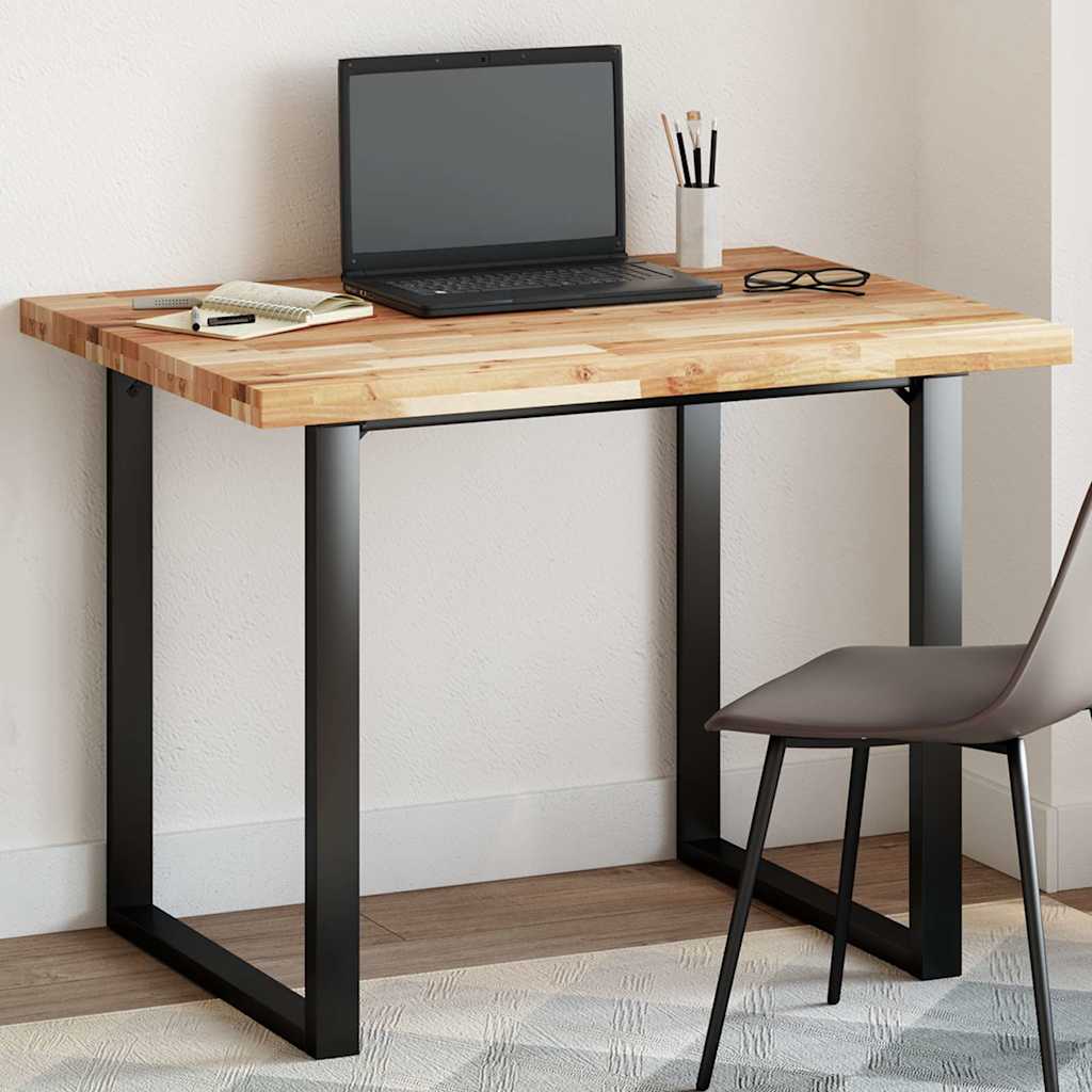 Dessus de table rectangulaire 100x80x4 cm bois massif d'acacia - XIOS