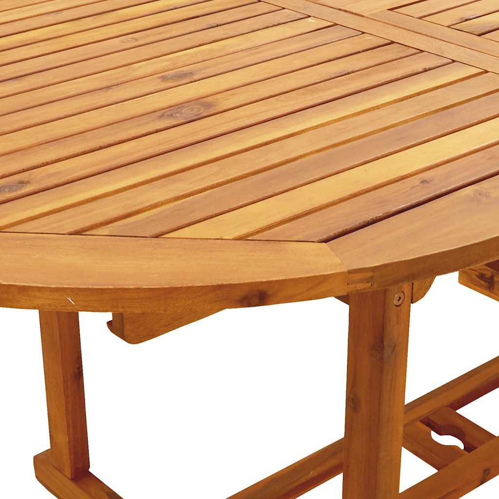Ensemble à manger de jardin 7 pcs blanc crème tissu bois massif
