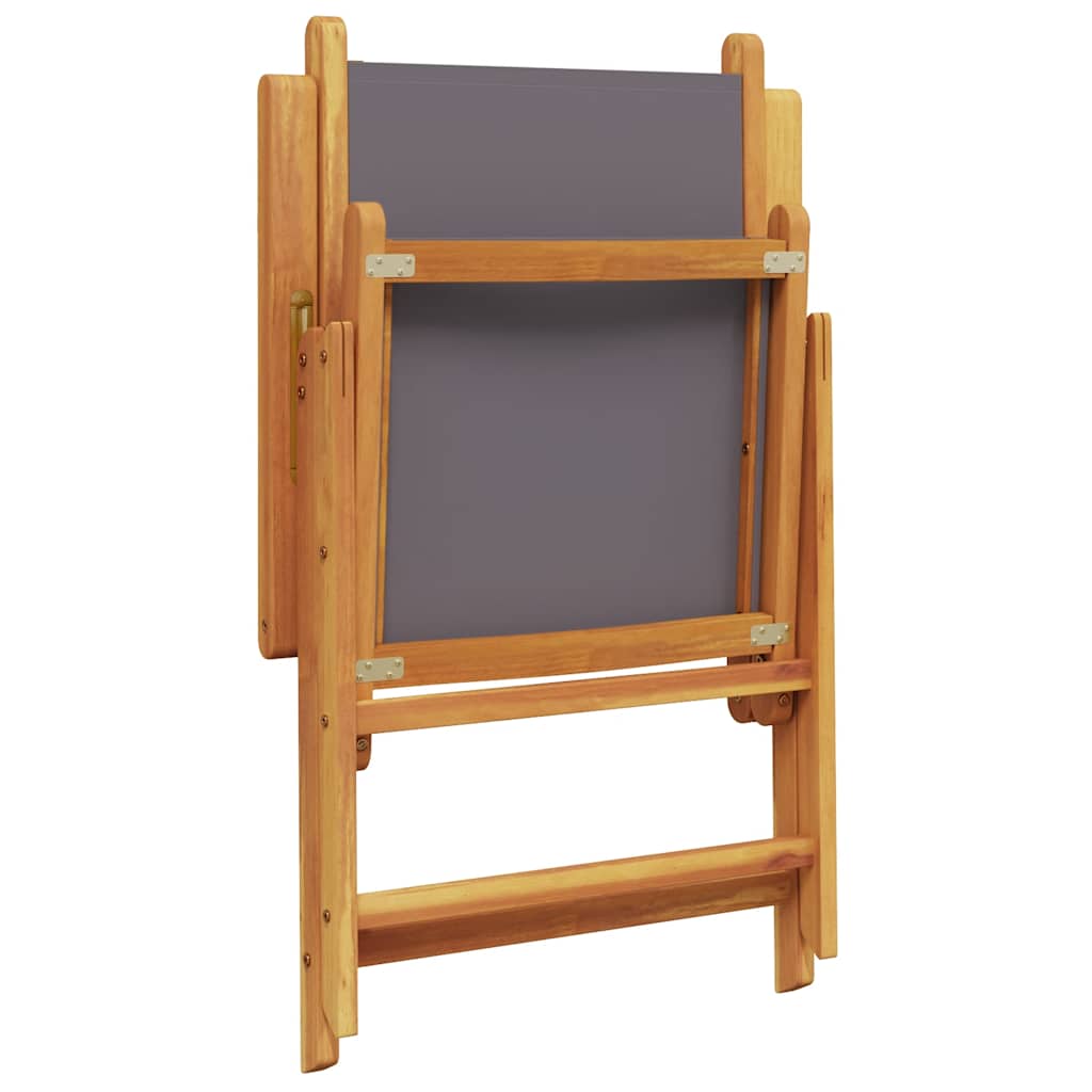 Ensemble à manger de jardin 7 pcs anthracite tissu bois massif