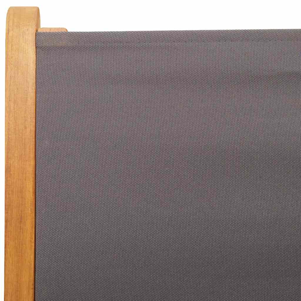 Ensemble à manger de jardin 7 pcs anthracite tissu bois massif