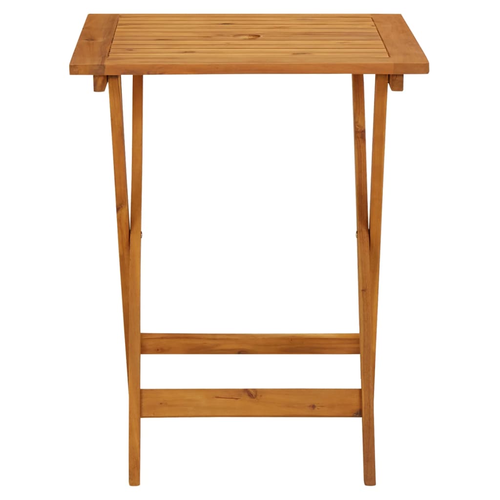 Ensemble de bistro 3 pcs blanc crème tissu et bois massif - XIOS