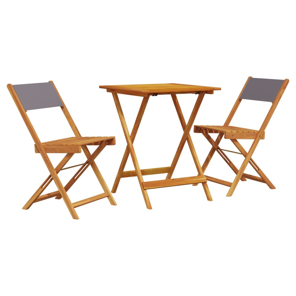 Ensemble de bistro 3 pcs anthracite tissu et bois massif - XIOS