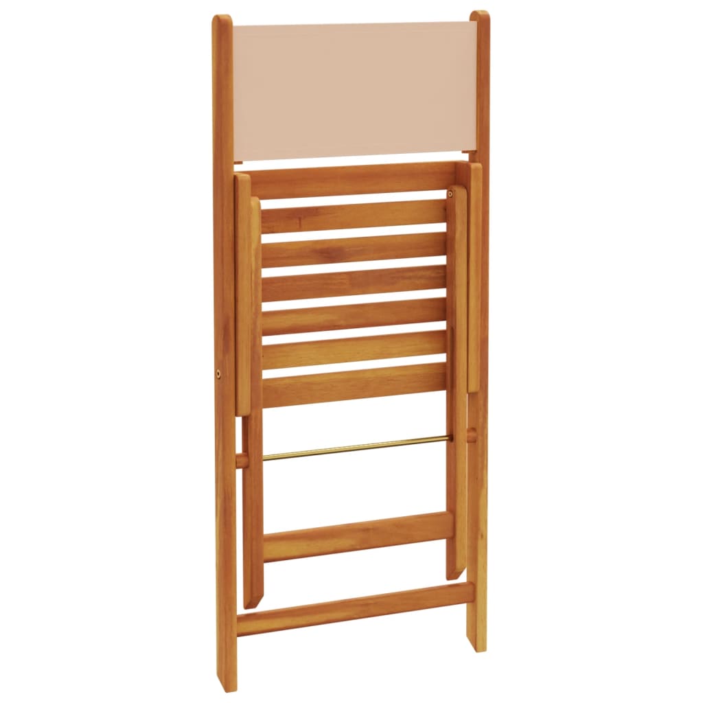 Ensemble de bistro 3 pcs beige tissu et bois massif - XIOS