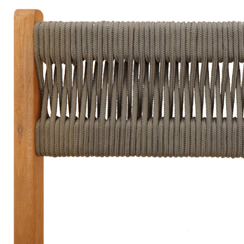 Ensemble à manger de jardin 5pcs gris polypropylène bois massif - XIOS