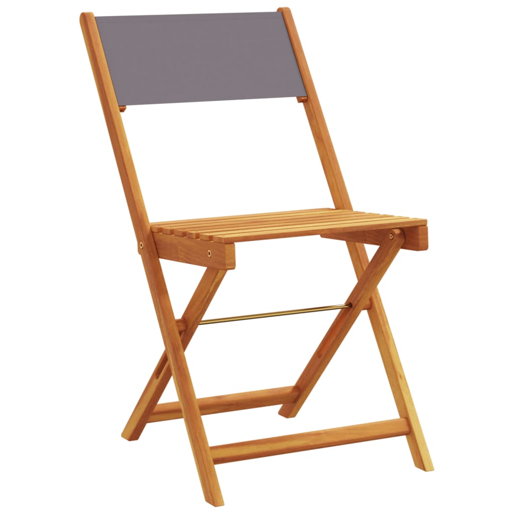 Ensemble à manger de jardin 5 pcs anthracite tissu bois massif - XIOS