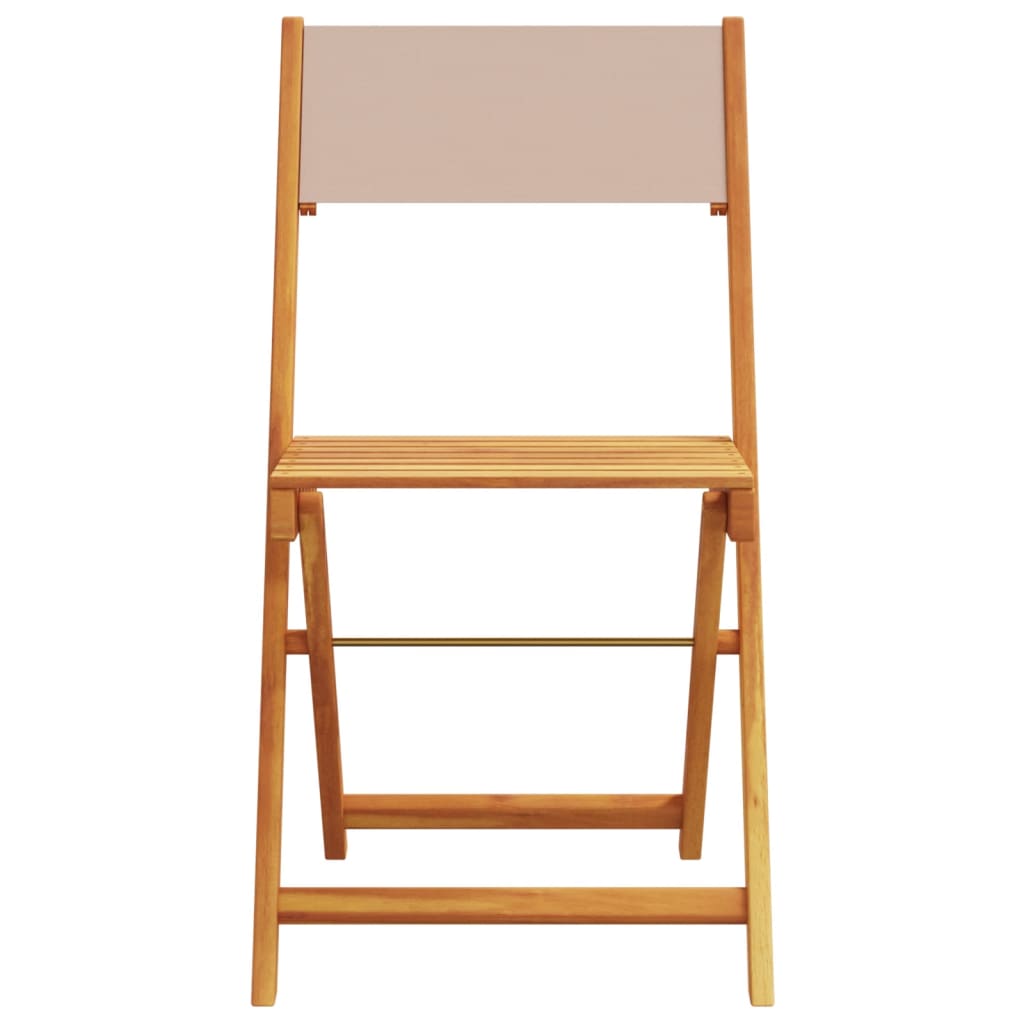 Ensemble à manger de jardin 5 pcs taupe tissu et bois massif - XIOS