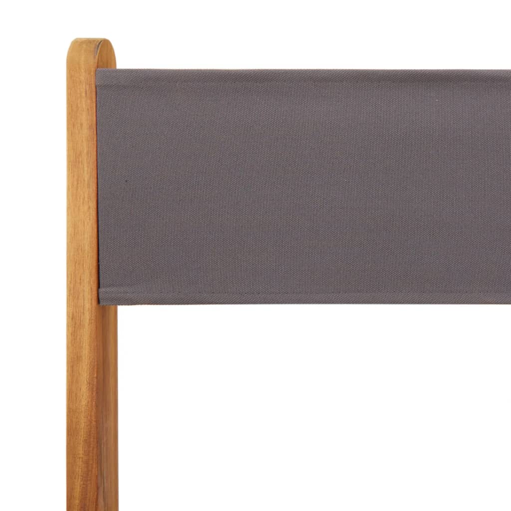 Ensemble à manger de jardin 5 pcs anthracite tissu bois massif - XIOS