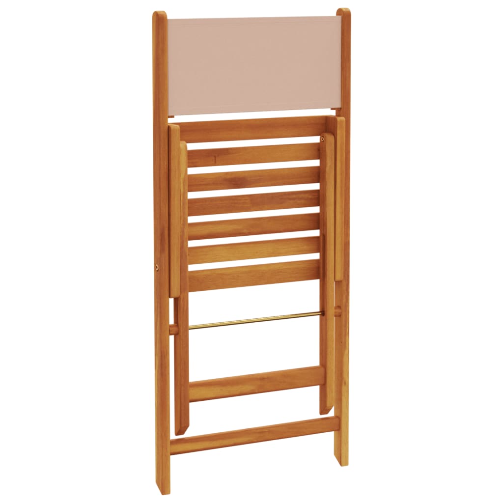Ensemble à manger de jardin 5 pcs taupe tissu et bois massif - XIOS
