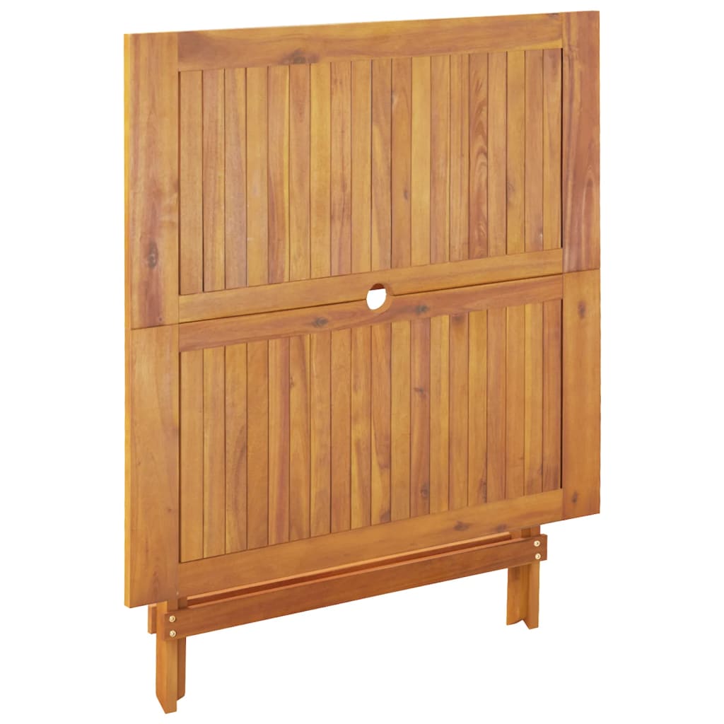 Ensemble à manger de jardin 5 pcs bleu blanc tissu bois massif