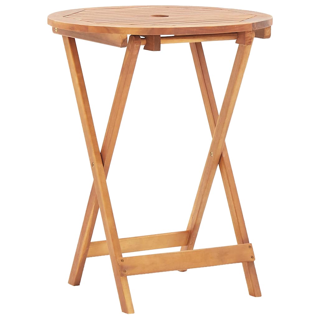 Ensemble de bistro 3 pcs beige résine tressée et bois massif - XIOS