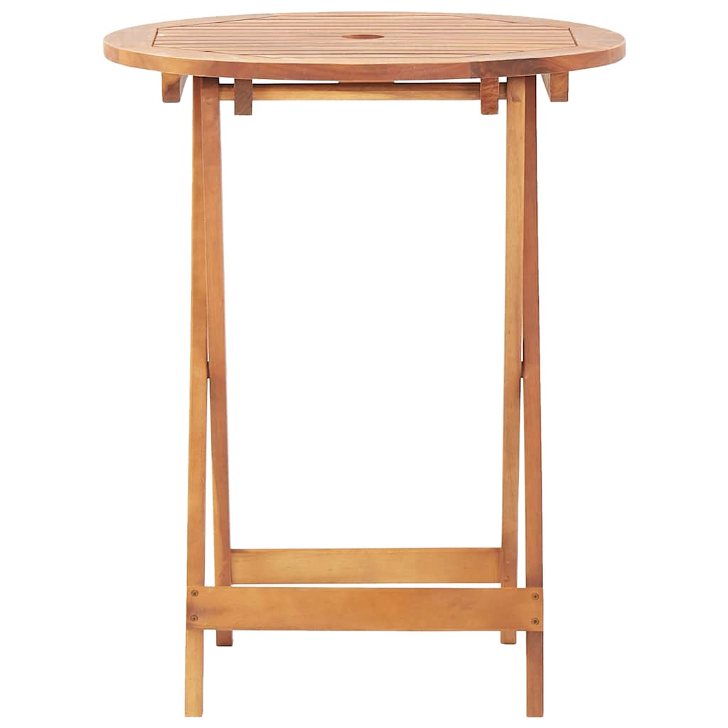 Ensemble de bistro 3 pcs beige résine tressée et bois massif - XIOS