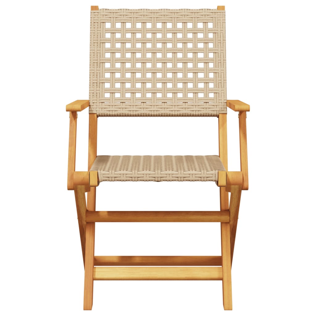 Ensemble à manger de jardin 5 pcs résine tressée et bois massif - XIOS