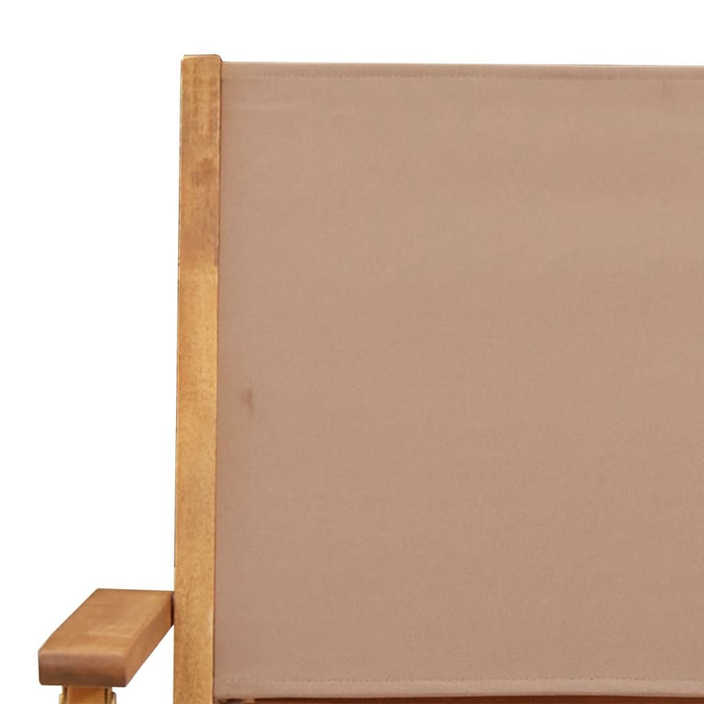 Ensemble à manger de jardin 5 pcs taupe tissu et bois massif - XIOS