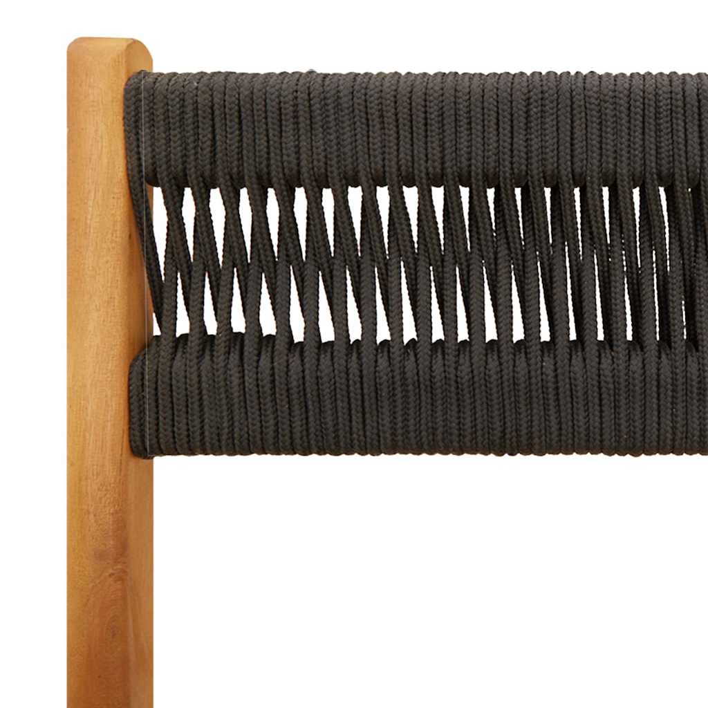 Ensemble de bistro 3 pcs noir polypropylène et bois massif - XIOS