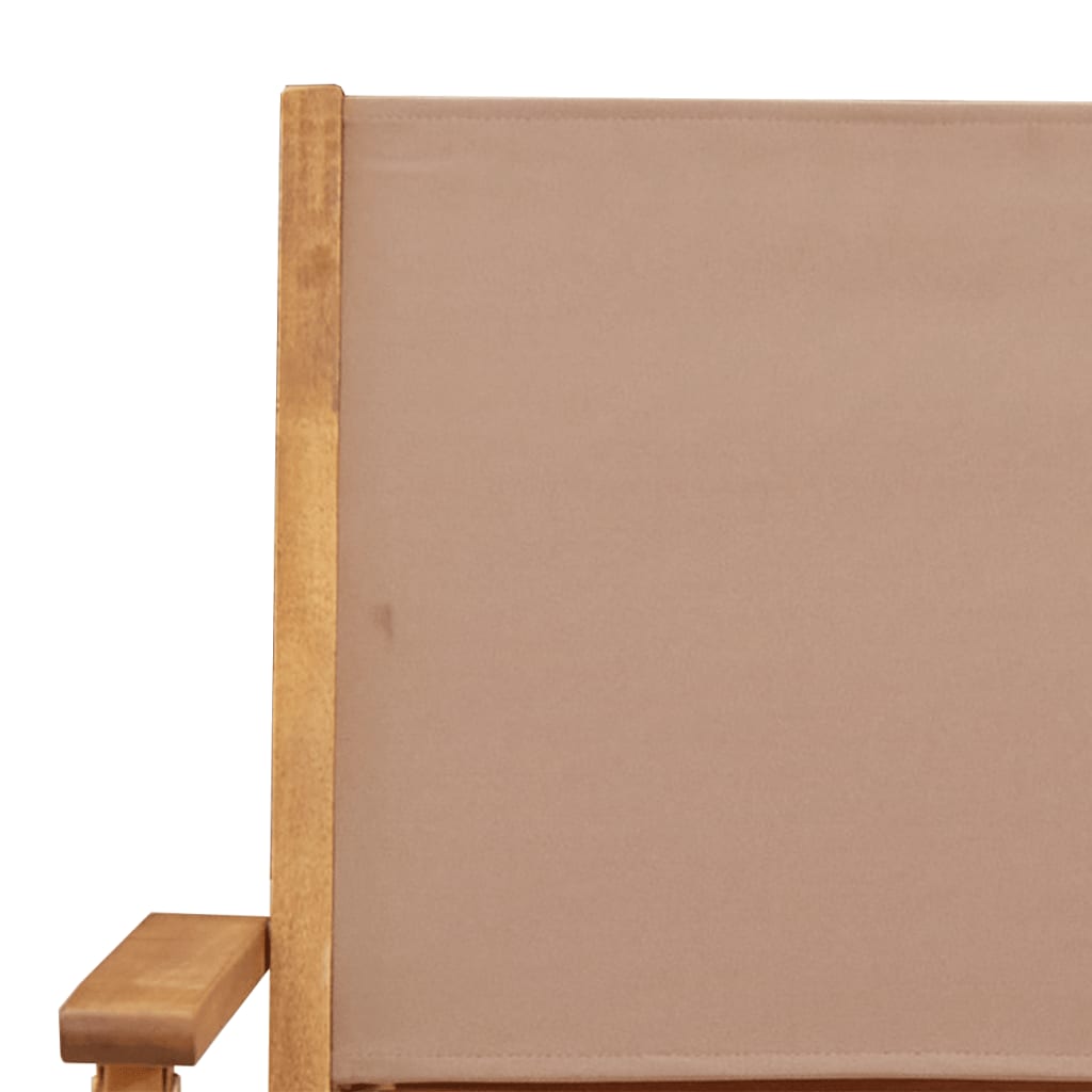 Ensemble de bistro 3 pcs taupe tissu et bois massif - XIOS