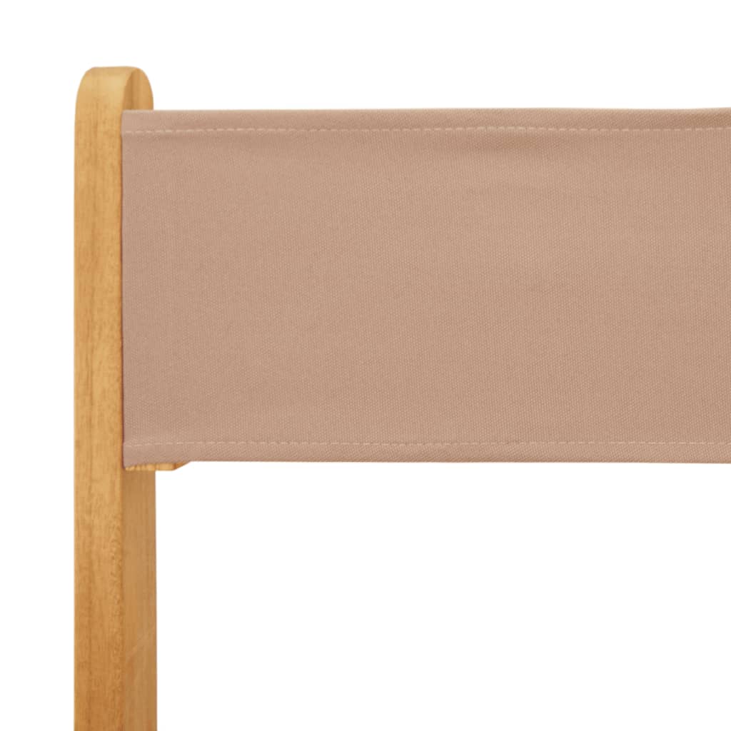 Ensemble de bistro 3 pcs taupe tissu et bois massif - XIOS