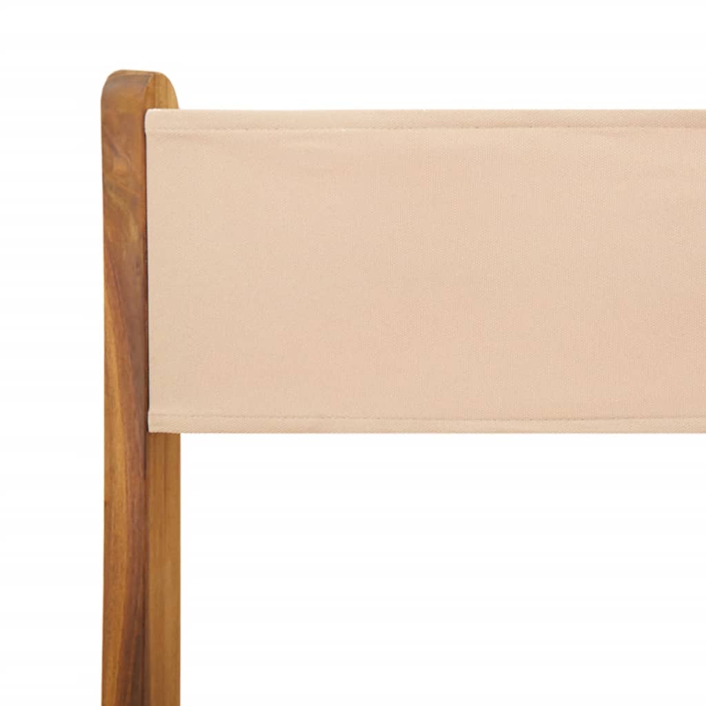 Ensemble de bistro 3 pcs beige tissu et bois massif - XIOS