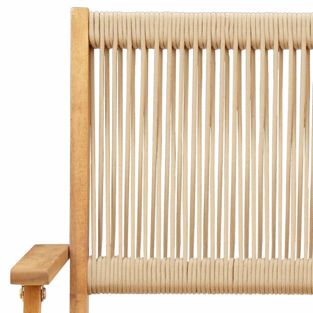 Ensemble de bistro 3 pcs beige polypropylène et bois massif - XIOS