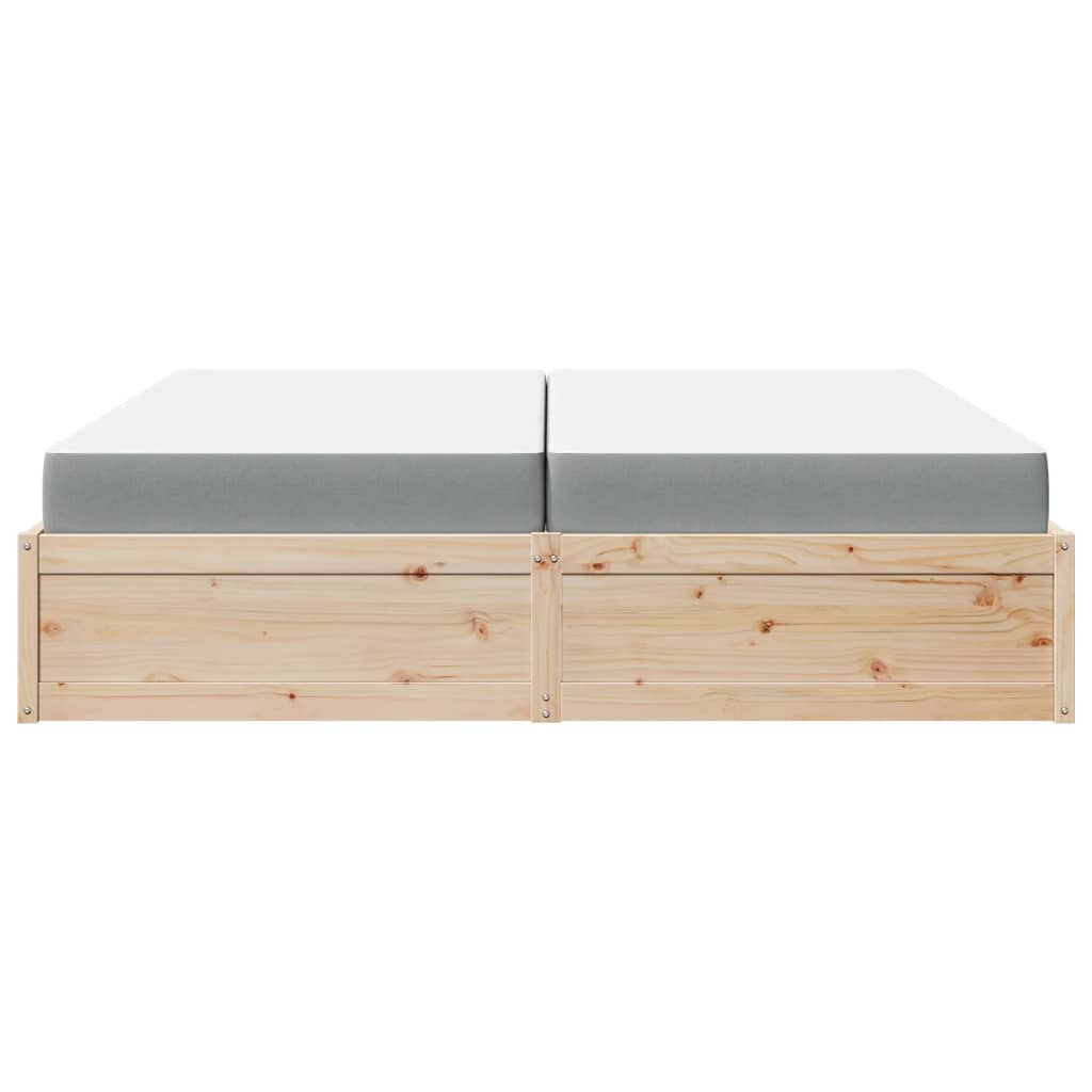 Lit avec matelas 200x200 cm bois massif de pin - XIOS