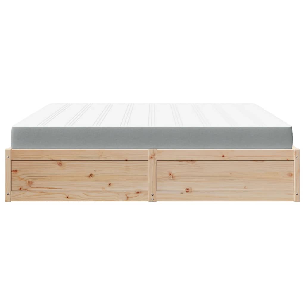 Lit avec matelas 200x200 cm bois massif de pin - XIOS