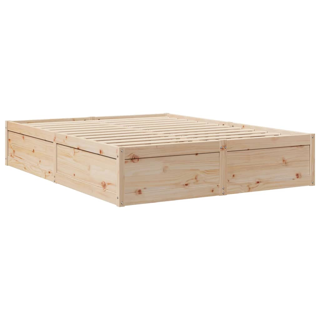 Lit avec matelas 140x200 cm bois massif de pin - XIOS