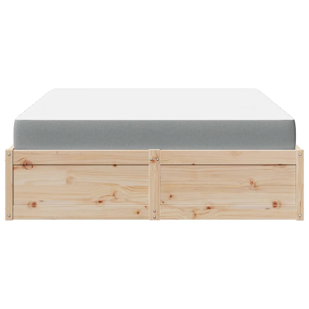 Lit avec matelas 140x200 cm bois massif de pin - XIOS