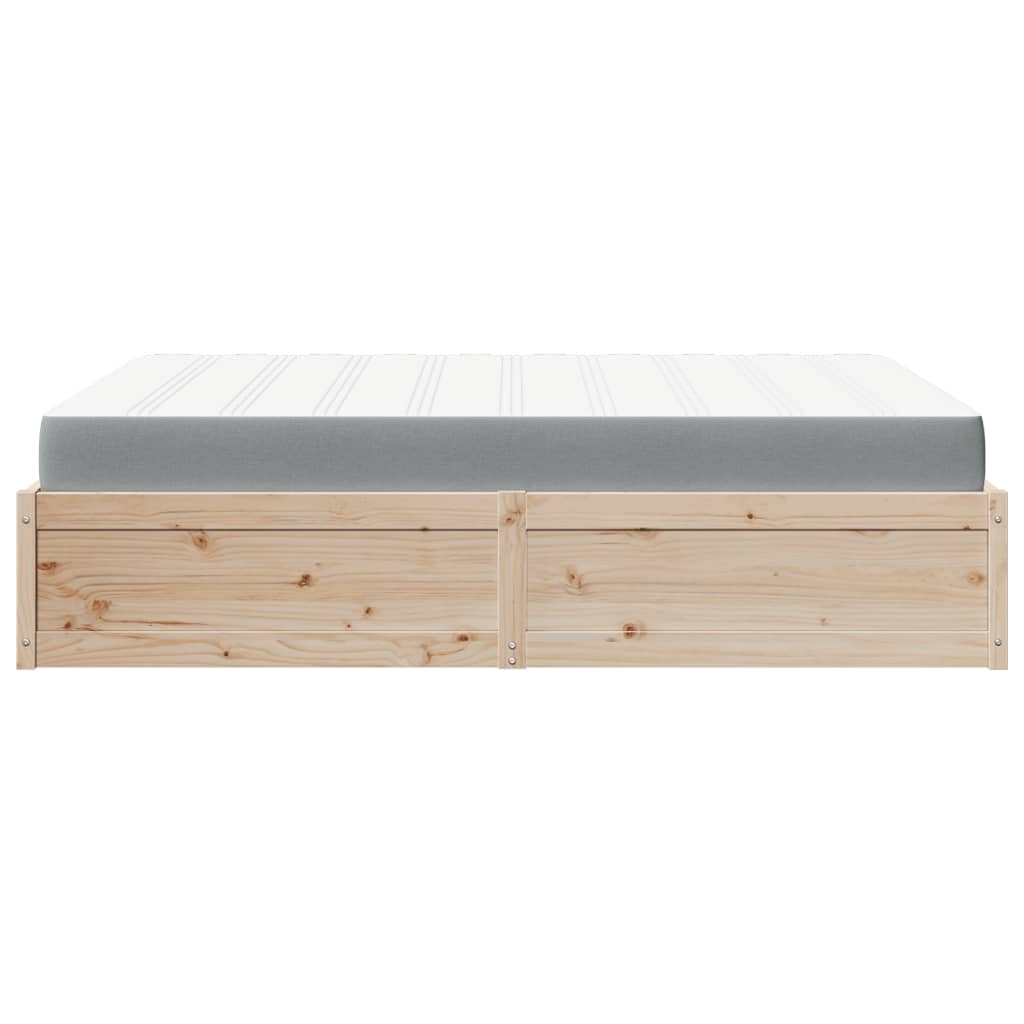 Lit avec matelas 140x200 cm bois massif de pin - XIOS