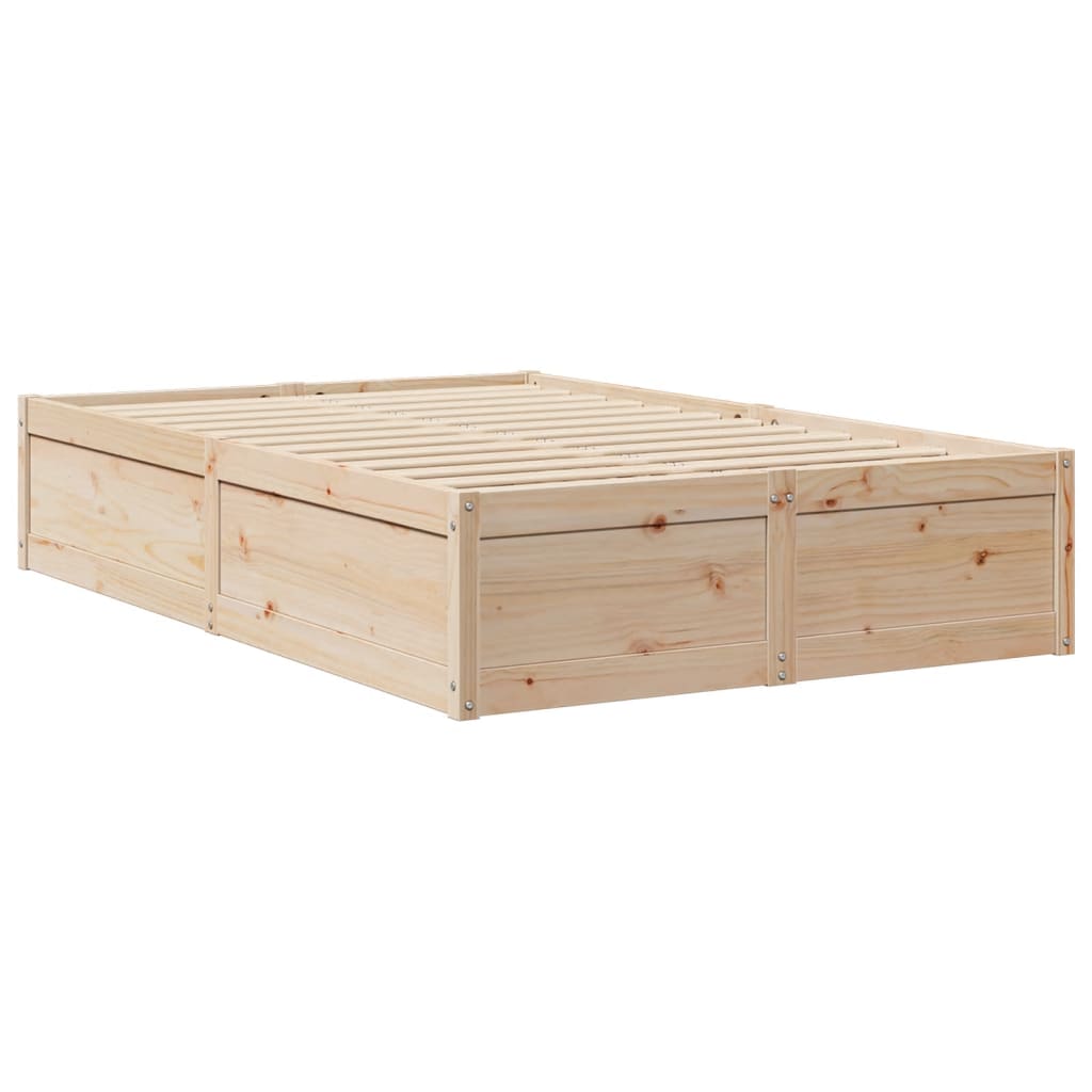 Lit avec matelas 120x200 cm bois massif de pin - XIOS