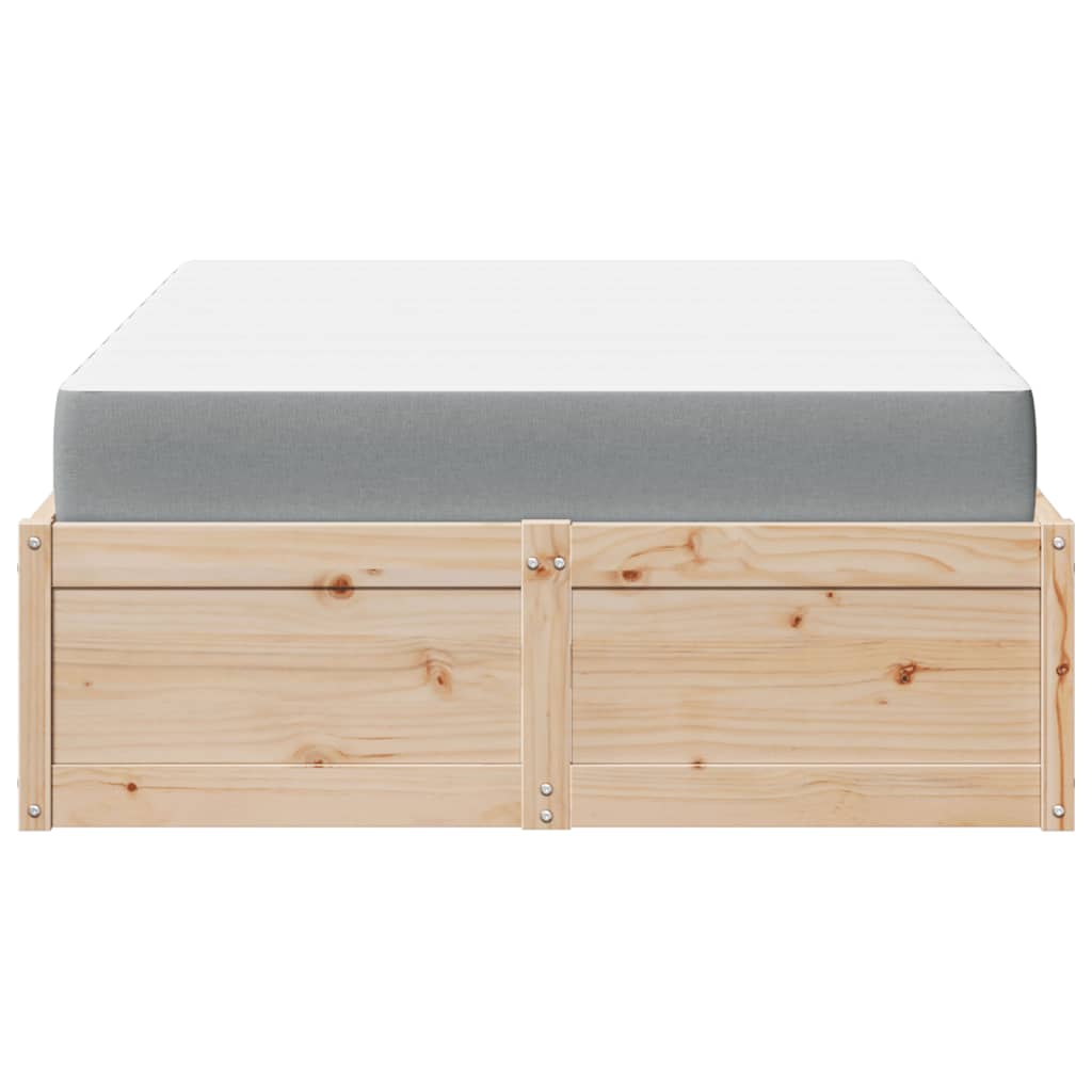 Lit avec matelas 120x200 cm bois massif de pin - XIOS