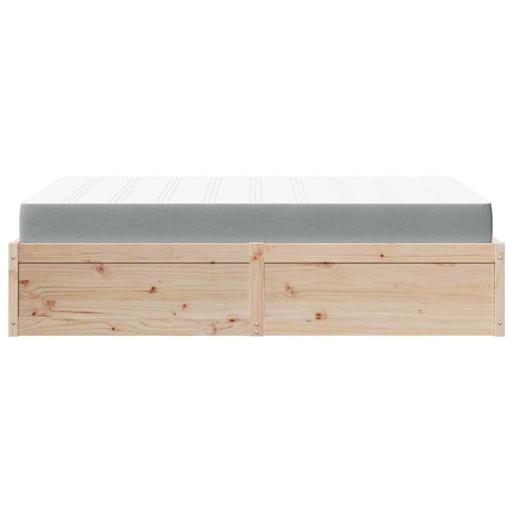 Lit avec matelas 120x200 cm bois massif de pin - XIOS