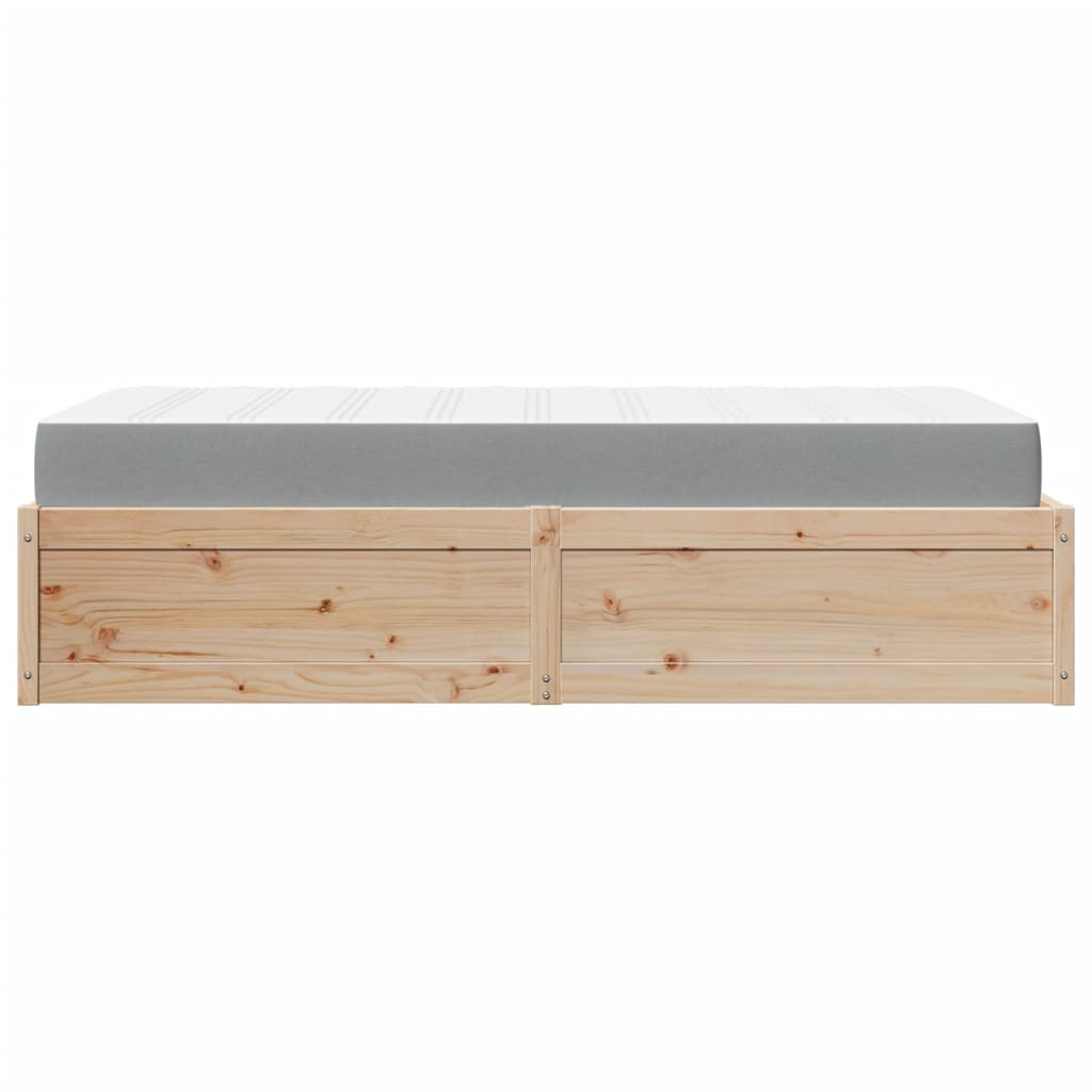 Lit avec matelas 90x200 cm bois massif de pin - XIOS