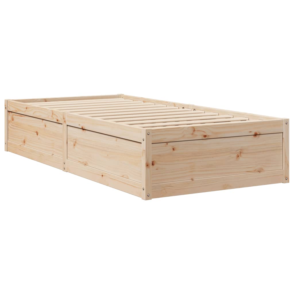 Lit avec matelas 90x190 cm bois massif de pin - XIOS