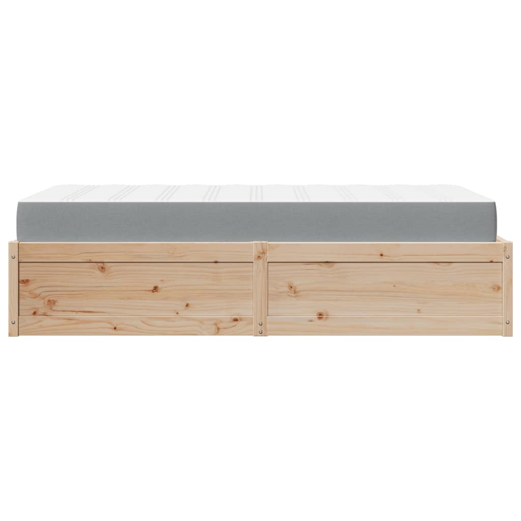 Lit avec matelas 90x190 cm bois massif de pin - XIOS
