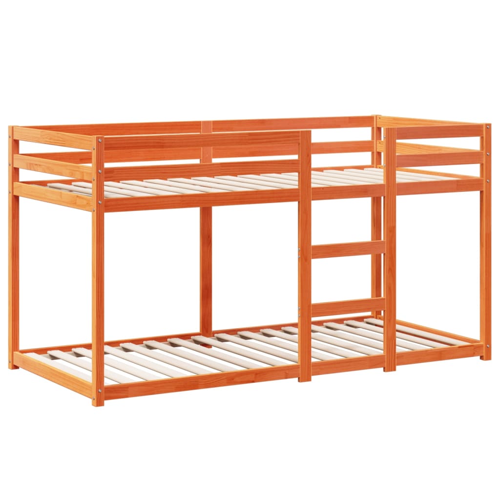 Lit superposé sans matelas cire marron 90x200 cm pin massif - XIOS
