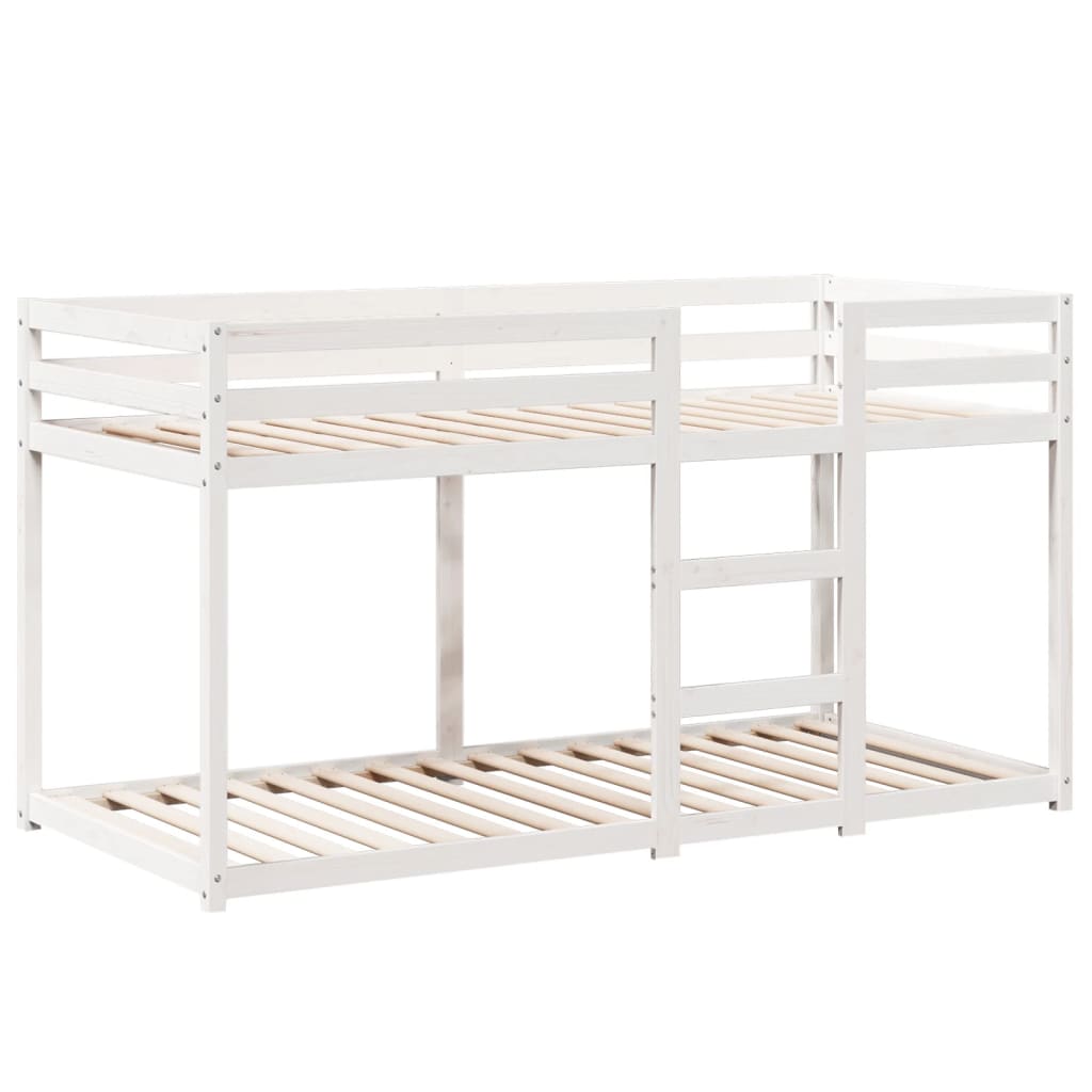 Lit superposé sans matelas blanc 75x190 cm bois de pin massif - XIOS