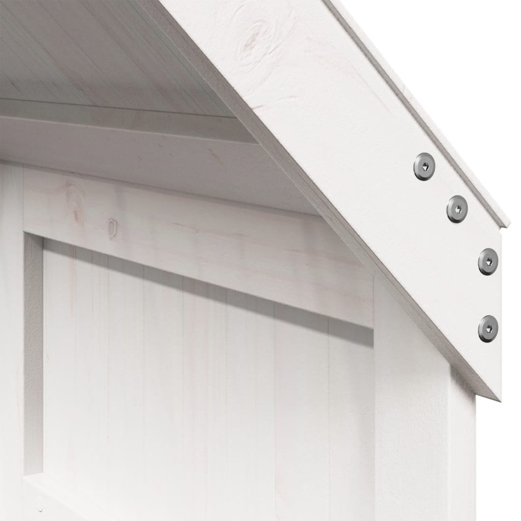 Lit superposé sans matelas blanc 90x200 cm bois de pin massif - XIOS