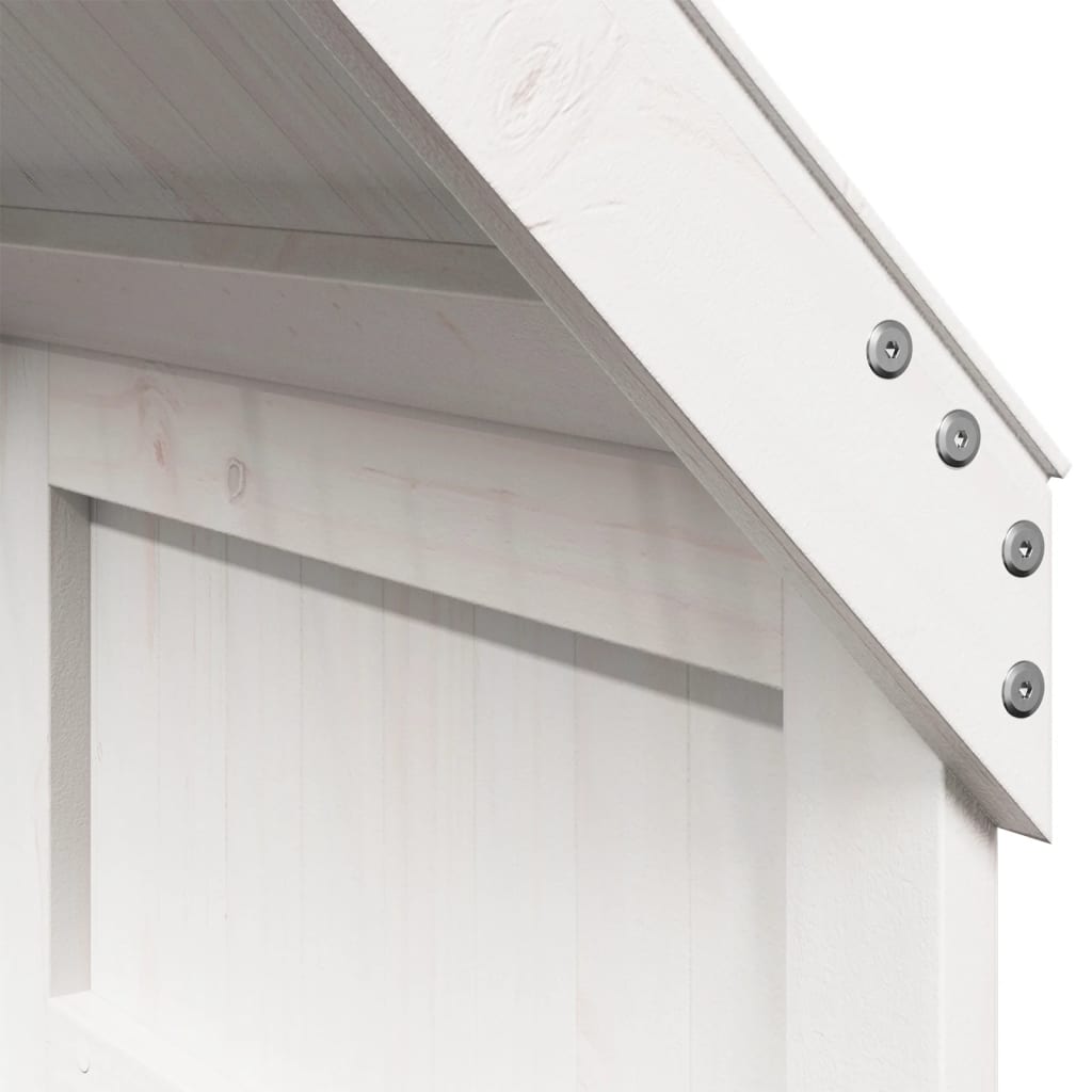 Lit superposé sans matelas blanc 90x200 cm bois de pin massif - XIOS