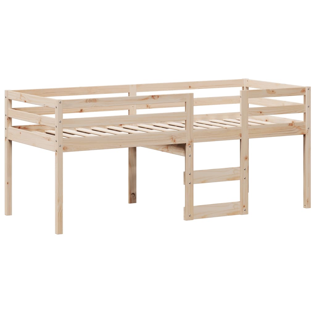 Lit haut sans matelas 90x200 cm bois de pin massif - XIOS