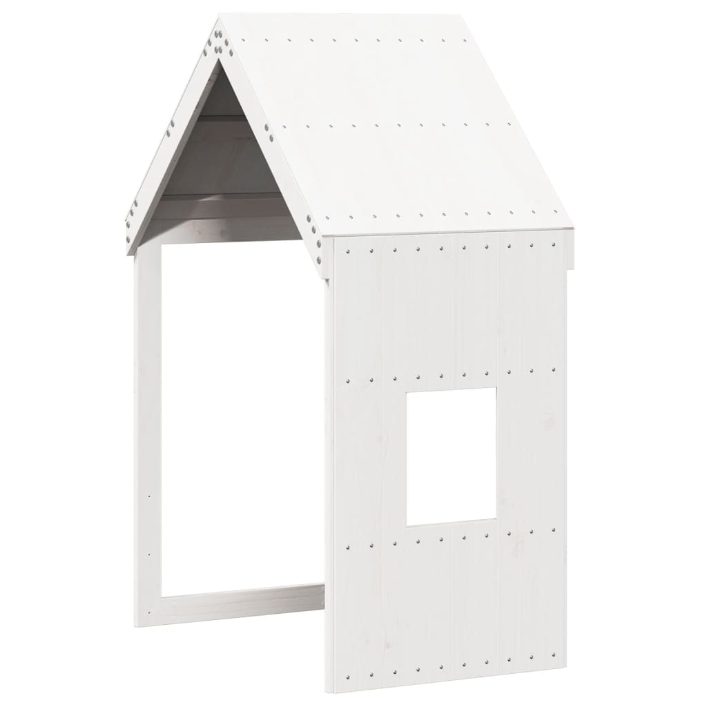 Lit haut sans matelas blanc 90x200 cm bois de pin massif - XIOS