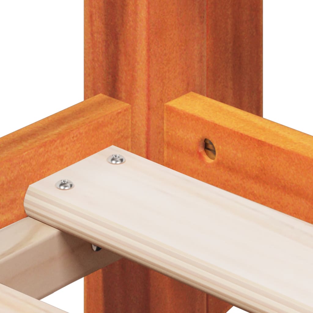 Lit superposé sans matelas cire marron 90x200 cm pin massif - XIOS