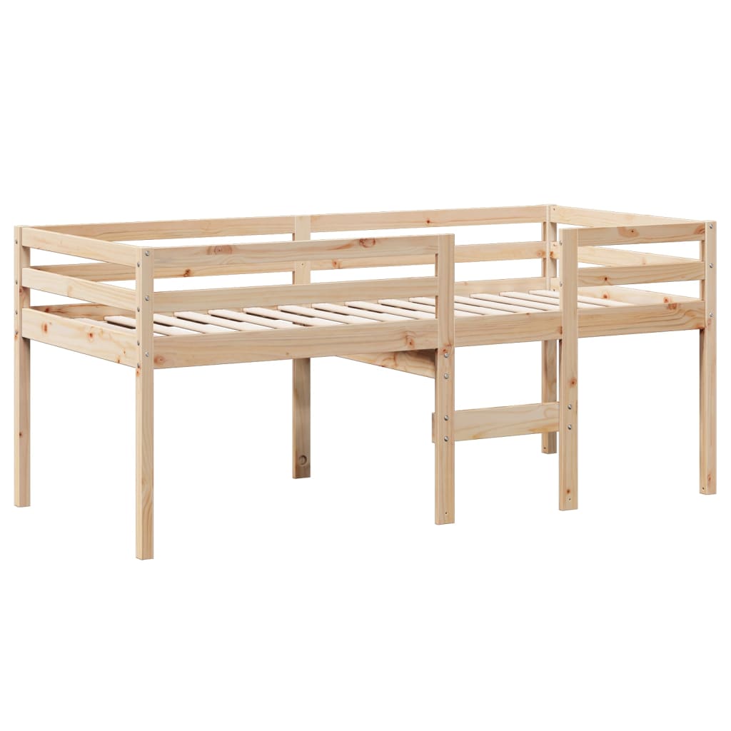 Lit haut sans matelas 90x200 cm bois de pin massif - XIOS