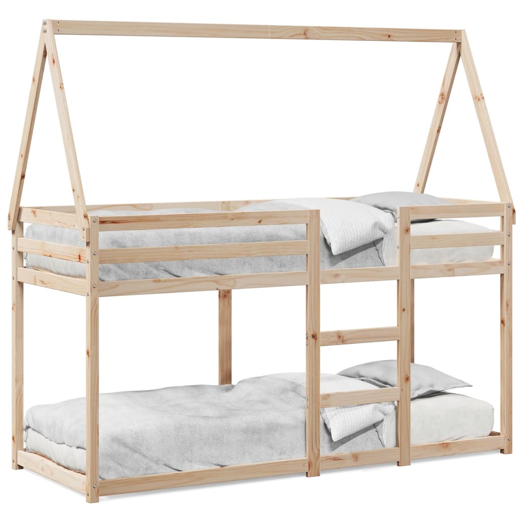 Lit superposé sans matelas 80x200 cm bois de pin massif - XIOS