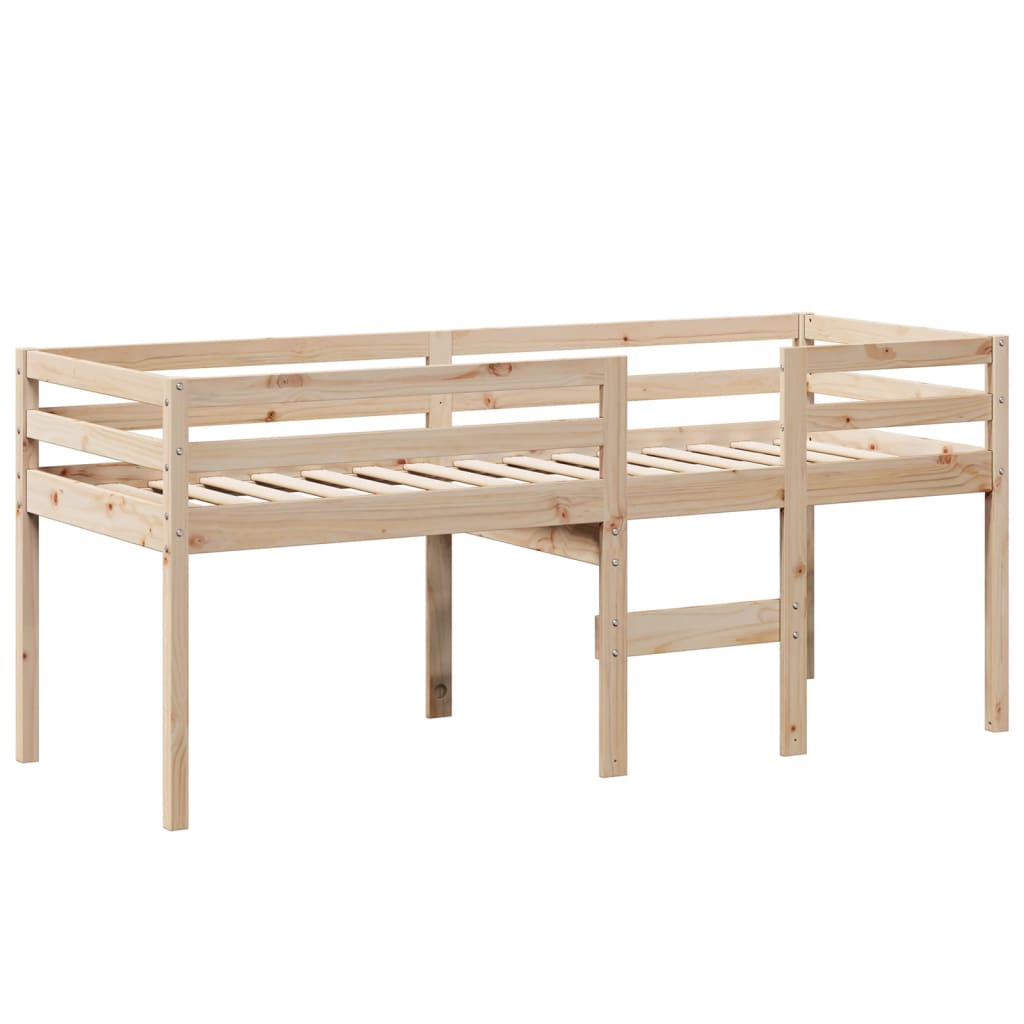 Lit haut sans matelas 75x190 cm bois de pin massif - XIOS