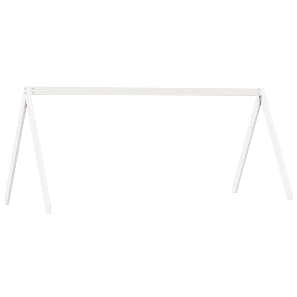 Lit superposé avec échelle et toit sans matelas blanc 90x190 cm - XIOS