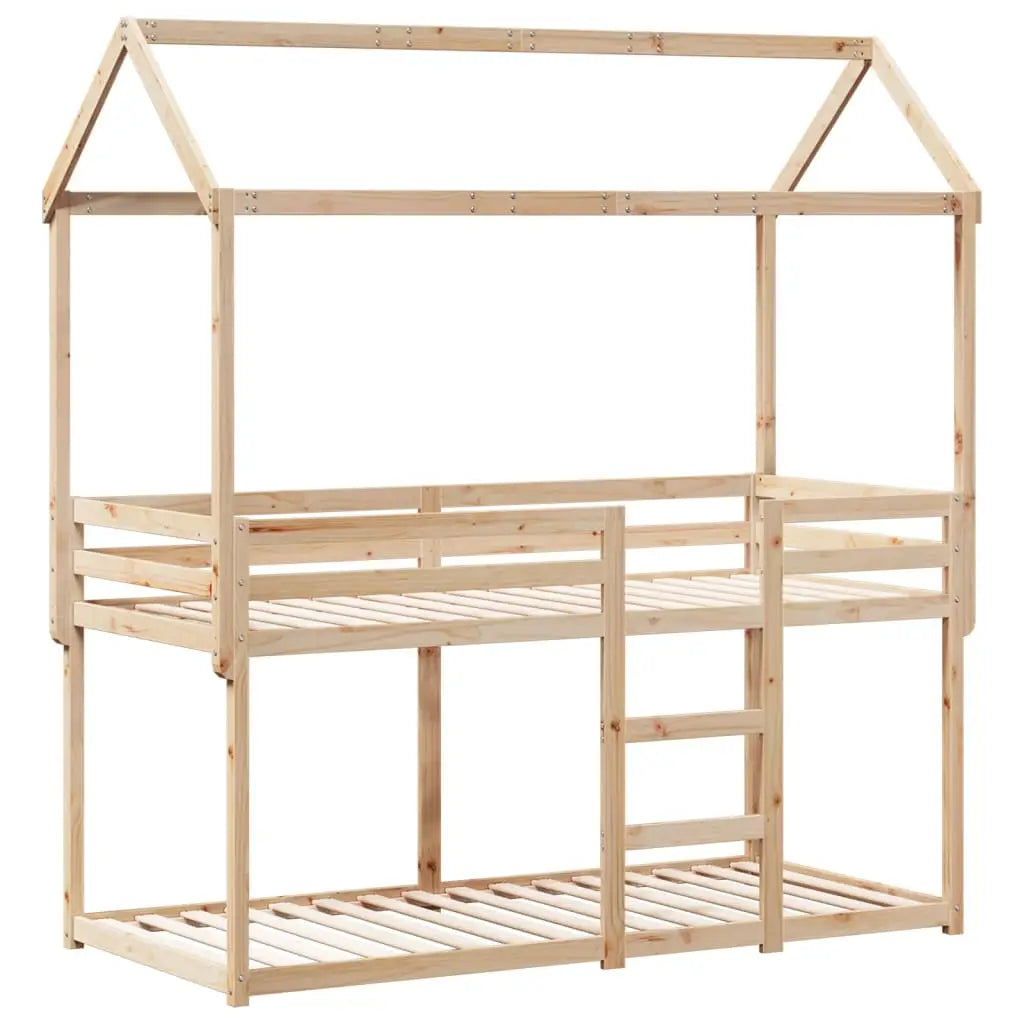 Lit superposé sans matelas 90x200 cm bois de pin massif - XIOS
